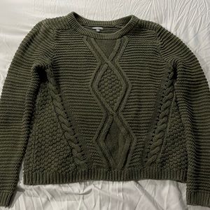Olive green pullover sweater
